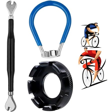 Sett med 3 sykkel-eikeverktøy for smidd stål-eikenøkkel f,ZQKLA