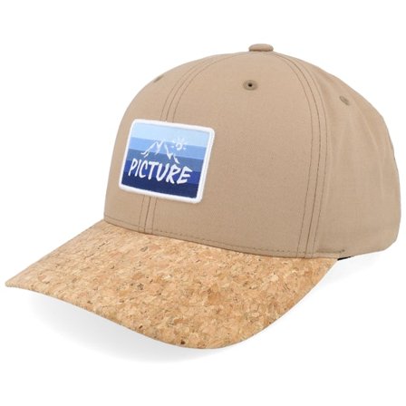 Picture - Beige adjustable Cap - Wakopa Cap D Dark Stone/Cork Adjustable @ Hatstore