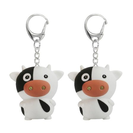 2 st Nyckelring Hängande Smycke Ljud Barn Nyckelring Ko Nyckelring Ko Nyckelring