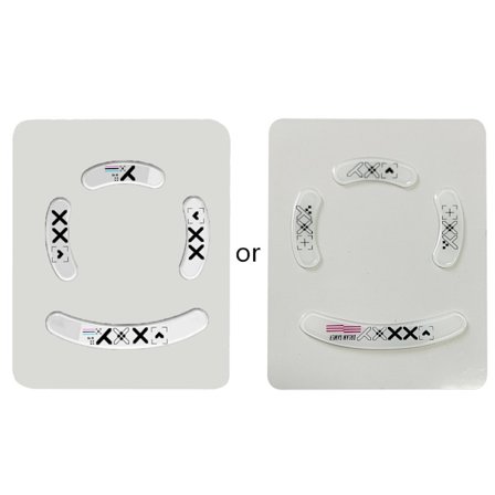 1 Set 0,8 mm Glas Musfötter Skates Musklister Pad för Logitech G Pro Wireless Rundade Böjda Kanter