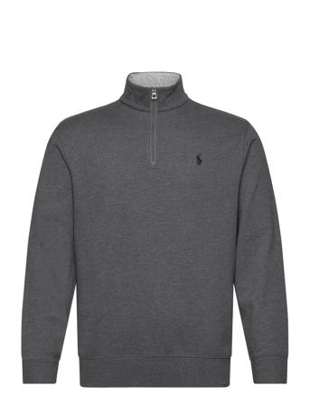 Luxury Jersey Quarter-Zip Pullover Tops Sweat-shirts & Hoodies Sweat-shirts Grey Polo Ralph Lauren