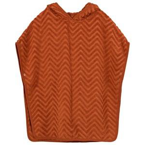 Filibabba Rust Zig Zag Bath Poncho One Size - Textile - One size - Red - Junge