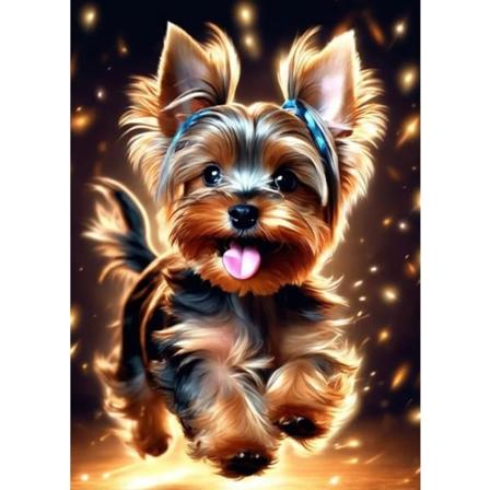 5D Diamantmaleri Lojal Hund 30x40cm (Stil 14)