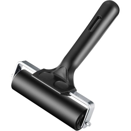 10cm Brayer-rulle, Gummi Brayer-rulle med 11cm (4,3 tommer) håndtag