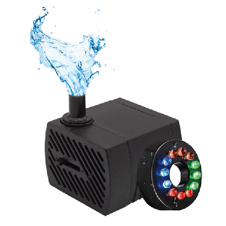 Mini Vattenpump Med 12 Leds Och Sugkopp 180L/H 3W 220V