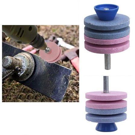 Knivsliber til plæneklippere i korund 2-pak