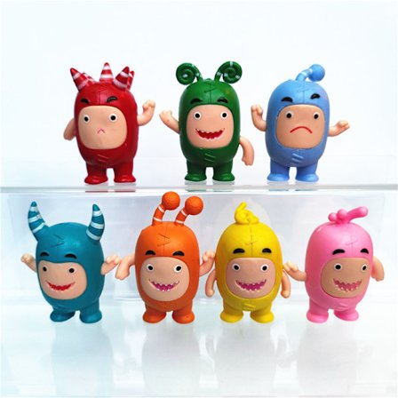 7 stk./oddbods actionfigurer 7cm samleobjekter legetøj til børn gaver_c