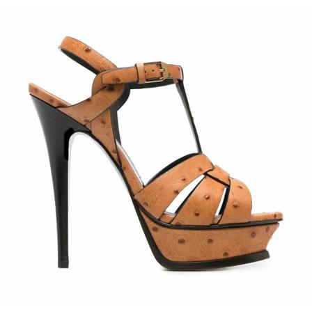 Saint Laurent, High Heel Sandals Brązowy, Kobieta, Rozmiar: 40 EU