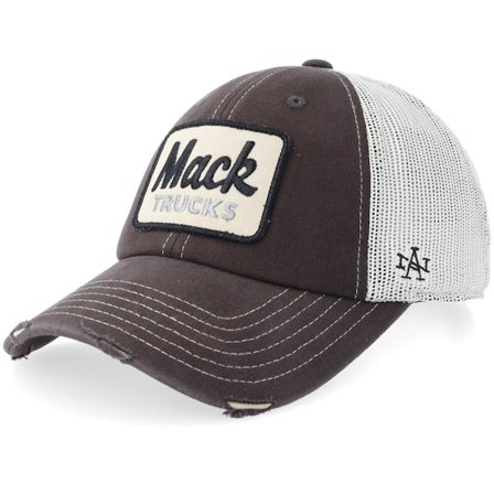 American Needle - Svart trucker Keps - "Hatstore Exclusive x Mack Trucks White/ Washed Black Trucker " @ Hatstore