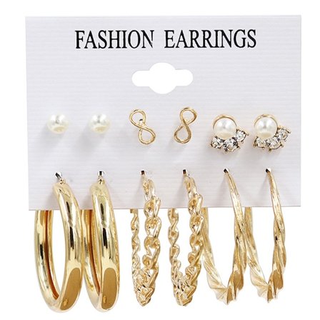 Øreringe til kvinder Sæt med øreringe og hoops til kvinder og piger, lille og udsøgt sæt med minimalistiske øreringe.