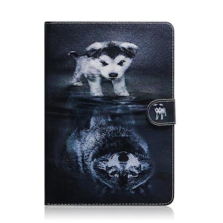 Lenovo Tab M10 FHD R TB-X605:n piirtokotelo nahkaa Wolf and Dog