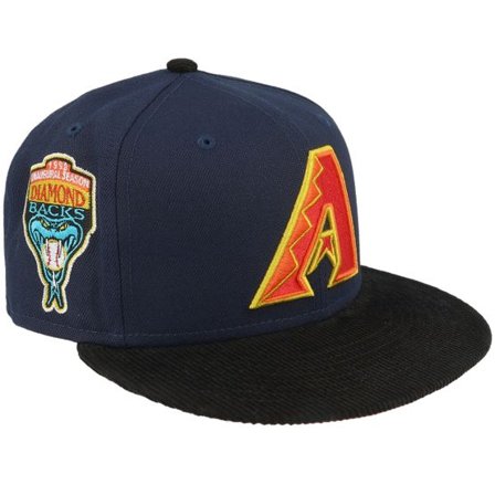 New Era - MLB Blå fitted Keps - Arizona Diamondbacks Obsidian Spark 59FIFTY Navy/Black Cord Fitted @ Hatstore