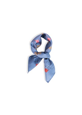Hést Eliza Silk Scarf Small Herre - Nightshadow Blue - Size: 54 x 54 cm
