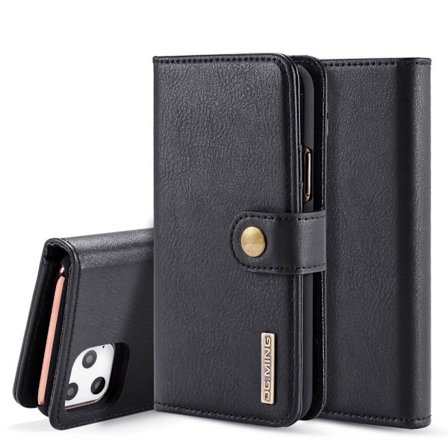 DG.MING iPhone 11 Pro Max 2-in-1 Wallet Etui - Svart