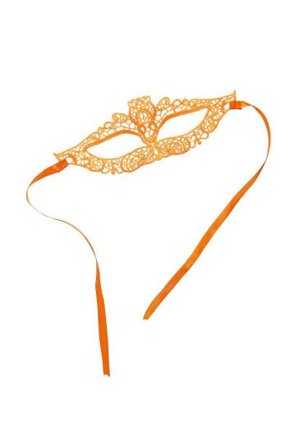 Carnival Toys 1759: Maschera Arancione Fluo In Tessuto Macrame'