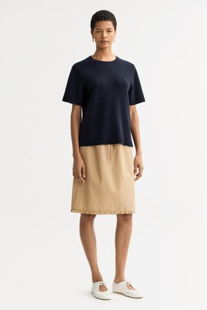 Soft Goat - Oversized t-shirt - Kashmirtröja dam - S - Navy