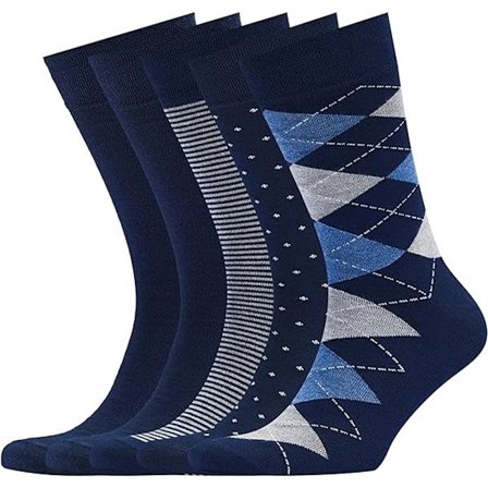 ING Bambusfiber- og Rayonblanding Sokker for Menn, 5 Par Per Pakke, Båtsokker, Passer Størrelser 8-13, Pakket i Gaveeske