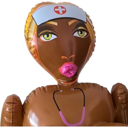 2025 Siste Modell Oppblåsbar Dukke i Naturlig Størrelse med Brudgom-skjerf - Utdrikningslag - Utrikningslag Sykepleier Nikki