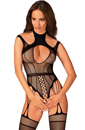 Kjøp Obsessive Bodystocking G327 Black - Bodystocking | God pris