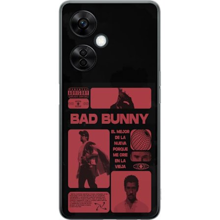 Kompatibelt Mobildeksel til OnePlus Nord CE3 Bad Bunny NFL-inspirert skjoldlogo med amerikansk fotball og stjerner