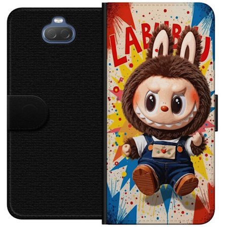 Sony Xperia 10 Tegnebogsetui Farverig figur i kaninkostume med fjollede udtryk og tegneserie baggrund, der giver en energisk og legesyg popkulturel st