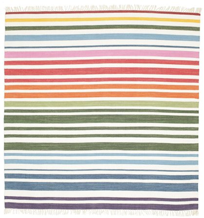Rayé Rainbow Stripe Tapis - Multicolore 200X200 Coton