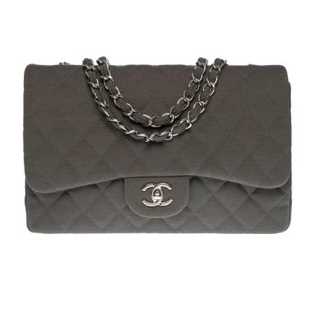 Chanel Vintage, Pre-owned Leather chanel-bags Grijs, Dames, Maat:ONE Size,leer