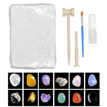 Naturligt Malm Udgravningssæt Sikkert Miljøvenligt Gips Pædagogisk DIY Videnskabslegetøj til Børn Hjem Tålmodighed Dyrkning