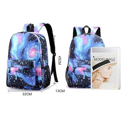 Lilo Stitch Printet rygsæk Casual Student Skoletaske Tre-delt sæt