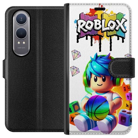 Kompatibelt Lommeboketui til OnePlus OnePlus Nord CE4 Lite Fargerik Roblox-illustrasjon med spillkarakter, leker og energi, perfekt for spillfans og b