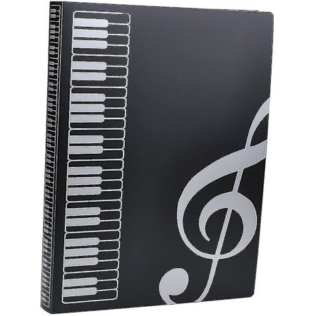 A4 Musiikkipöydän Tiedostokansio Dokumenttienpidin Musta