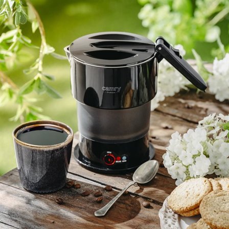 600W kokoontaitettava vedenkeitin 0,6 L – Kannettava vedenkeitin matkustamiseen ja retkeilyyn