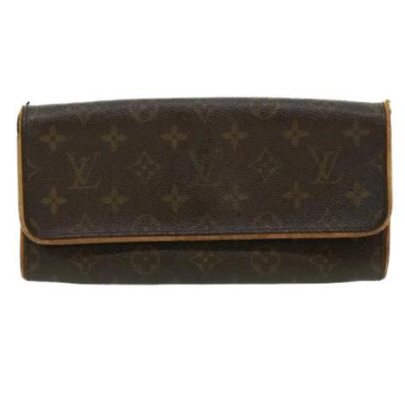 Louis Vuitton Vintage, Pre-owned Canvaslouis-vuitton-bags Bruin, unisex, Maat:ONE Size,leer