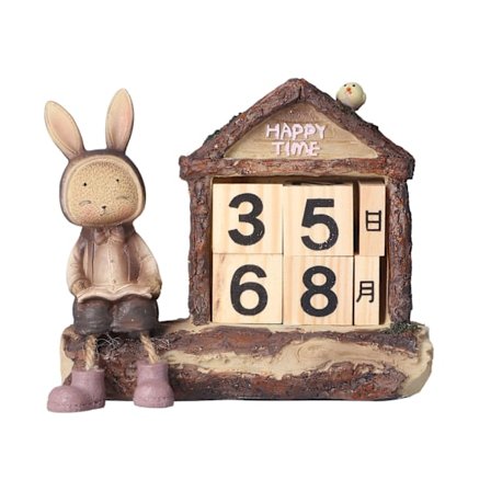 Kani Kalenteri Söpö Piirretty Puinen Lohko Koti Dekoraatio Kalenteri Työpöydälle Toimistoon