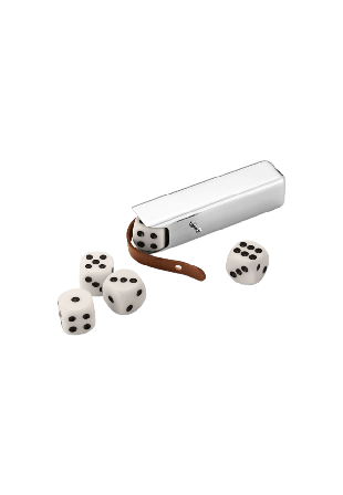 Georg Jensen SKY tärningsfodral och tärningar Dekoration Unisex Silver 8,4x2x3,15 cm
