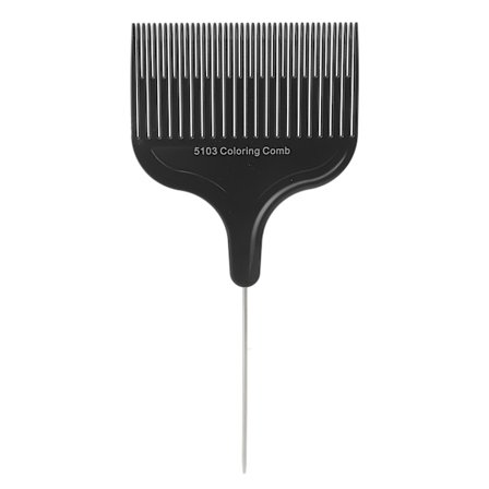 Hårfarvekam Professionel Stål Nål Spids Svansehår Højdepunkter Kam til Hårfarvning Sort