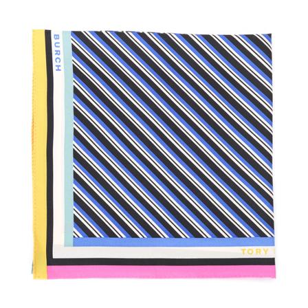 Tory Burch, Striped scarf Niebieski, Kobieta, Rozmiar: ONE Size