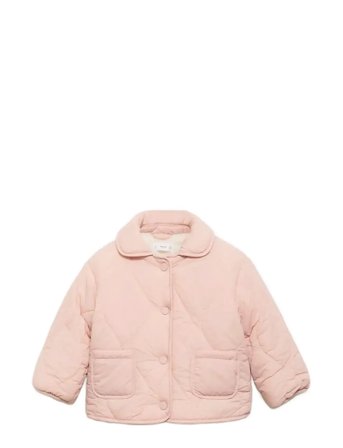 Mango Padded Anorak With Shearling Lining - Pink - 18-24M