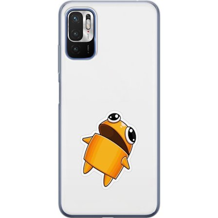 Kompatibel Mobilcover til Xiaomi Xiaomi Redmi Note 10 5G Orange tegnet figur med store øjne og dynamisk pose i legende stil