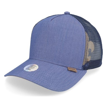 Djinns - Blau Trucker Cap - Hft Cap Linen 2014 Navy Trucker @ Hatstore