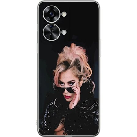 Kompatibelt Mobildeksel til OnePlus Nord 2T Lady Gaga portrett med solbriller og dramatisk sminke i mørk glamorøs stil