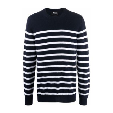 A.p.c. Vests svart, Herr Stickade tröjor, Herr, Storlek: L