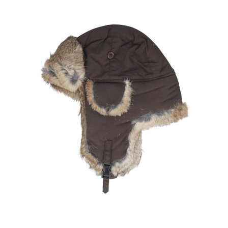 MJM Hats - Marrone trapper Beanie - Recycled Taslan Brown/Hare Trapper @ Hatstore