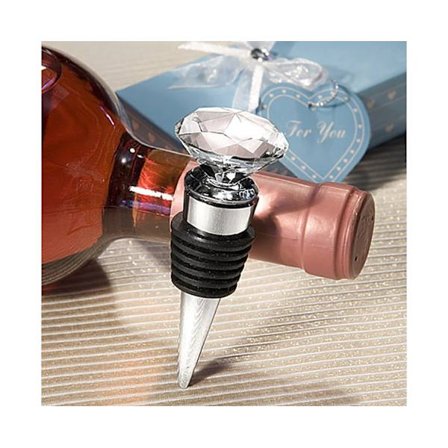 Kristall hjärtformad zinklegering Vakuumförseglad vinflaska propp Bar Tools-Silver
