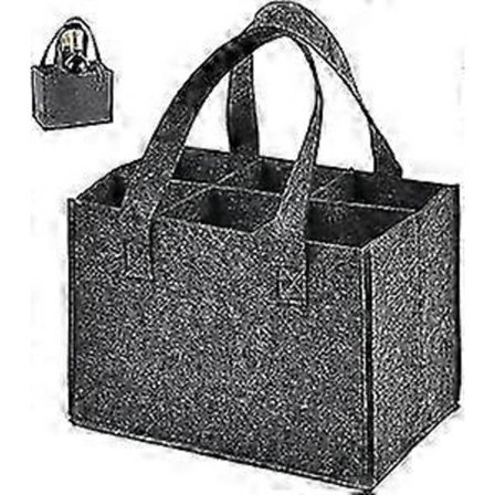 Flaske taske med 6 rum til vinholder og opbevaring