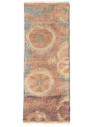 Astratto Piccolo Usak Indo Tappeto 80X204 Lana