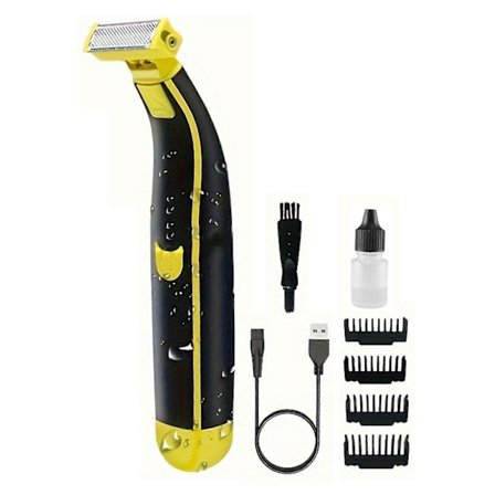 Elektrisk barbermaskin for menn, dobbeltsidig blad, vanntett, oppladbar, mini reisebarbermaskin, bærbar hår- og skjeggtrimmer, fjerningsverktøy, gave 