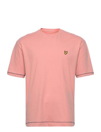 Over D Flatlock T-Shirt T-shirts Short-sleeved Vaaleanpunainen Lyle & Scott