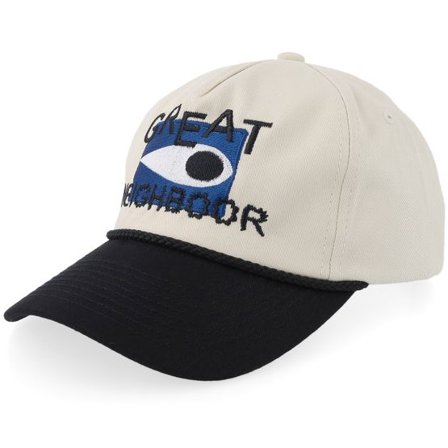 Iconic - Beige adjustable Keps - Great Neighboor Rope Golfer Stone/Black Mid A-frame Golfer Adjustable @ Hatstore