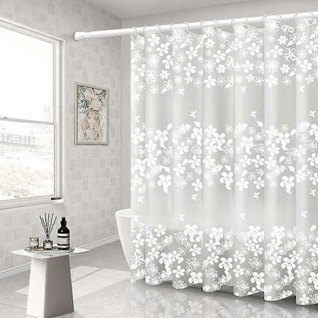 Shower Curtain, 100% PEVA Waterproof and Mildew Resistant